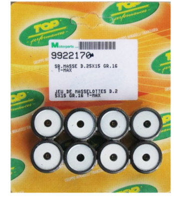 Kit Rulli Top Performance 25x15 GR. 16 Per Yamaha Tmax T-max 500cc -530cc