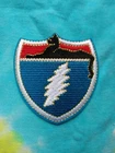 Grateful Dead Lightning Bolt Black Cat 3 x 2.5 Inch Iron On Patch
