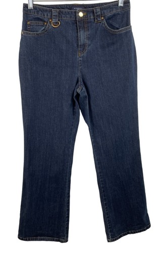 Jones NY Signature Petite Womens SIze 10P Stretch Blue Denim Jeans Straight Leg