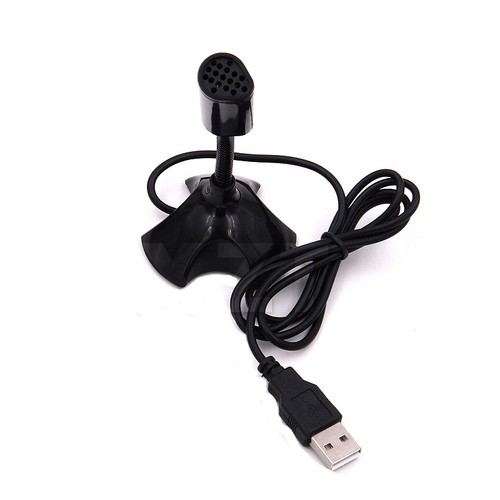 Mini USB Studio Mikrofon mowy Mikrofon ze stojakiem do komputera PC Laptop Notebook - Zdjęcie 2 z 5