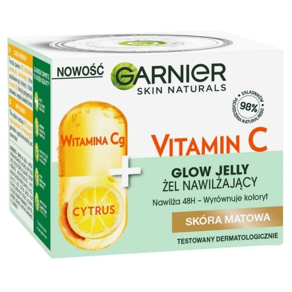 Gel facial Garnier Skin Naturals Vitamin C Glow Jelly, 50 ml