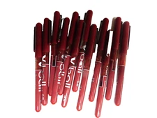 Pilot VBall Liquid Ink Roller Ball Stick Pen RED INK .5mm -Dozen