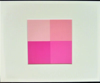 JOSEF ALBERS  Siebdruck-Serigraphie 1963 " FORM und FARBE " - Bild 1 von 2
