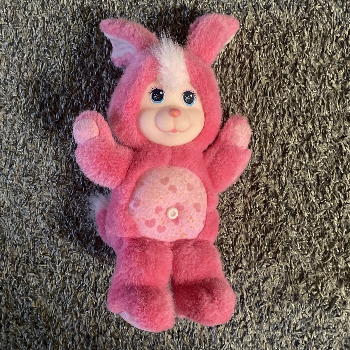 Vintage 1990 Mattel Magic Nursery Pet Plush Pink Bunny 11