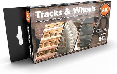 AK Interactive 3rd Generation Acrylics 11672 Tracks & Wheels Weathering Colors