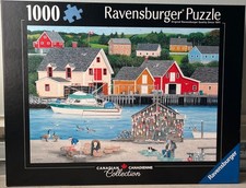 Ravensburger Complete  Fisherman  s Cove  1000 Piece Jigsaw Puzzle Ex Con Canada