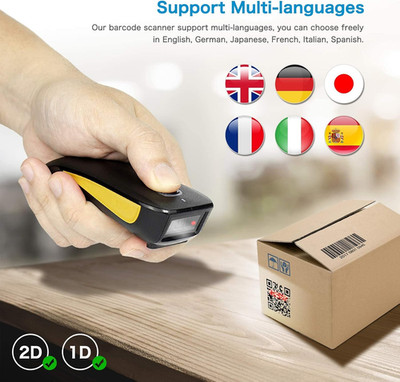 Netum Bluetooth Mini Barcode Scanner 2.4G Wireless kompatibel, kleine Tasche U...