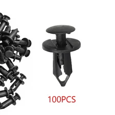 100pc Clips FIT Hole Plastic Rivets Retainer Fender Bumper Push Pin Fastener 8mm