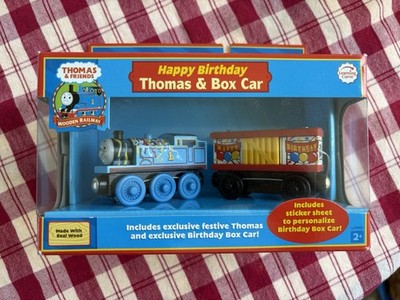 Learning Curve Wooden Thomas Train Happy Birthday Thomas & Box Car! New 2006