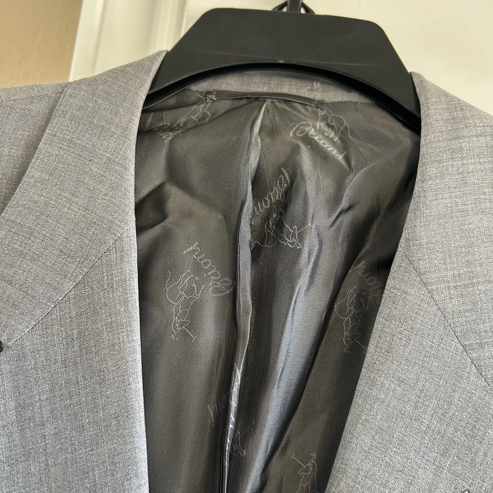 Casaco esportivo masculino de lã BRIONI peito único 48 R leve - Imagem 3 de 4
