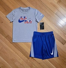 NEW Nike Little Boy Dri-fit USA Patriotic Tee  Short Set sz 6 