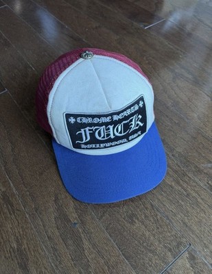 Authentic Chrome Hearts CH Hollywood Trucker Hat Red White Blue Brand New