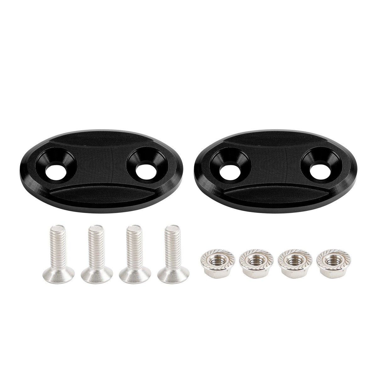 Rie Black mirror delete blanking block off plates fit Kawasaki ZX-6R