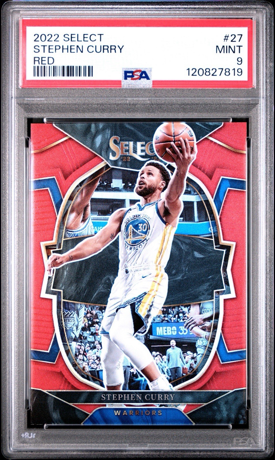 2022 PANINI SELECT STEPHEN CURRY #27 RED /199 PSA 9