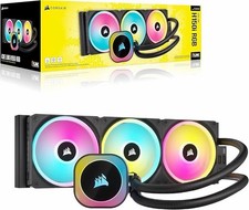 Corsair iCUE Link H150i RGB Liquid CPU Cooler, 360mm AIO, QX120 RGB Fans, Black