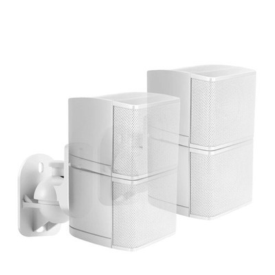 Satellite Speaker Wall Mount Bracket Ceiling Mount Clamp Swivel and Tilt, 1 Pair
