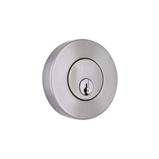 Home Decorators Round Satin Nickel Single Cylinder Deadbolt w/ Dual Keyway
