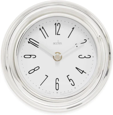 Acctim Riva Small Wall Clock Quartz Chrome Effect 17.5Cm 21737 - Image 1 of 4