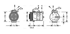 Kompressor, Klimaanlage AVA QUALITY COOLING  SBAK054