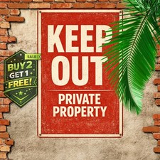 Rust Free No Trespassing Fade Resistant Aluminum Metal Sign 8x12