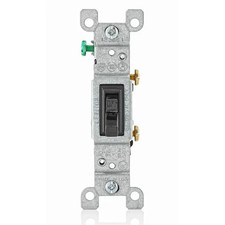 Leviton 15 Amp 120 Volt Toggle Framed Single Pole AC Quiet Switch 3 Pcs