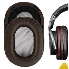 Geekria Protein Leather Ear Pads for Sony MDR-1R MDR-1RMK2 Headphones Brown 