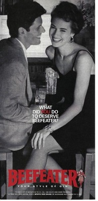 1988 Beefeater Imported Gin from England Did You Deserve Vintage Print Ad/Poster