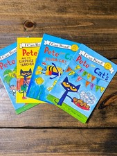 Pete the Cat I Can Read Lot of 4 Paperback Books Scuba-Cat Banana Teacher