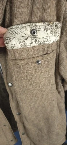 Vintage Planet Earth Hemp Blend Jacket Mens Medium Tan Utility Skate Gorpcore image 15