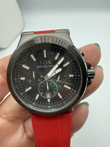 Michael Kors Dylan Stahl 45 mm Chronograph schwarzes Zifferblatt Herren Quarzuhr MK8728 - Bild 4 von 12