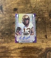 2021 Leaf Metal Draft Rashod Bateman Portrait Auto Rookie Card #’d 1/15 - Ravens