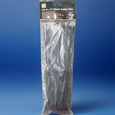 Storehouse 11in Black Nylon Cable Ties 100-Pack 50 lb Self-Locking UV Resistant