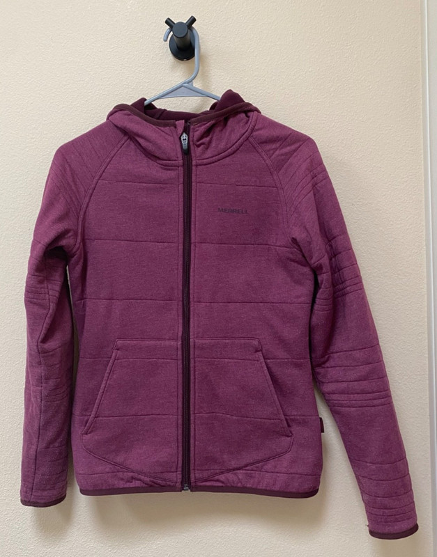 Merrell - Purple/ Plum Fleece Zip Up Hooded Jacket, Women's Size XS