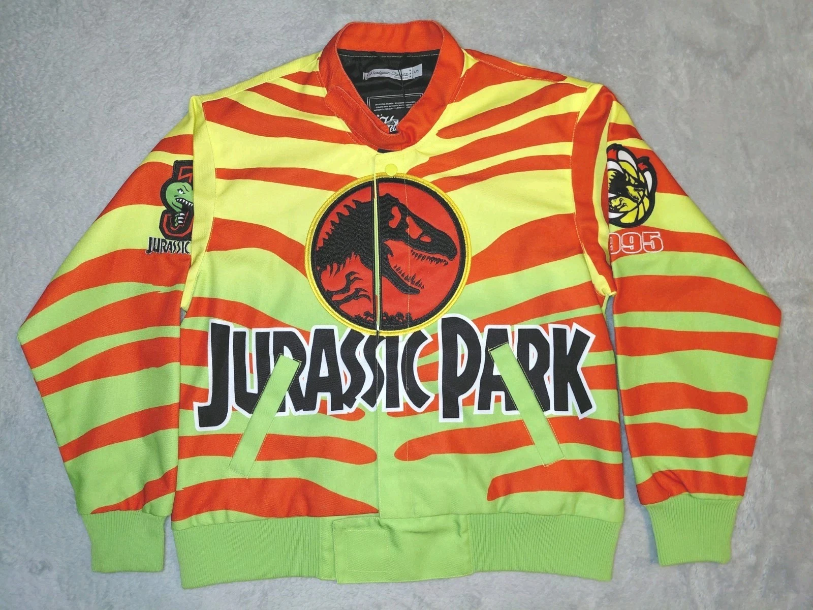 Jurassic Park Work Jacket‎ Men's Size S Headgear Classics 1995 Multicolor, New