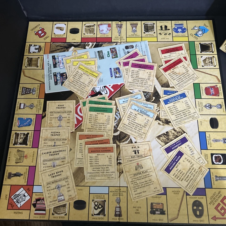 Monopoly NHL Original Six Collector's Edition 2001 Hasbro Complete - Image 2 of 4