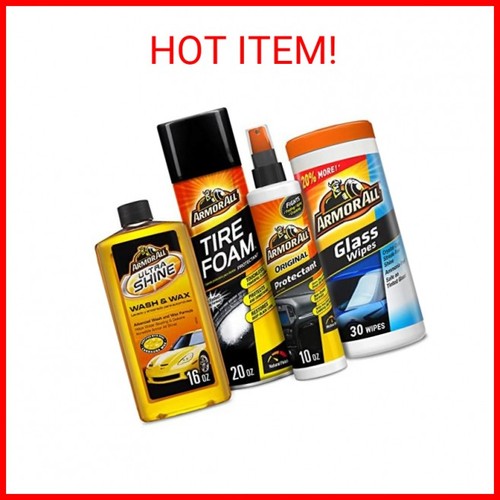Armor All Car Wash and Car Cleaner Kit by Armor All, Includes Glass Wipes, Car W