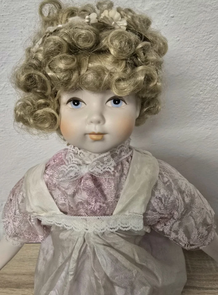 Artist doll, porcelain doll, 42 cm, collector's item, rarity, vintage, antique - Image 2 of 4