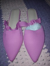 Mekinwa Women s Purple Pointed Toe Slip-On Mu...