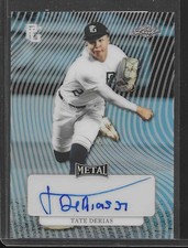 2023 Leaf Perfect Game Tate DeRias Metal Auto Rainbow-Platinum 1/1