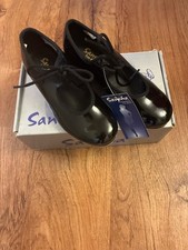 Tap Shoes Patent Leather Ties Tee Kids Sansha TA22 child size 12