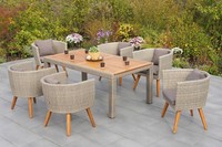MX GartenmöBel Imperia Set 7Tlg. RattanmöBel TerrassenmöBel Esstischgruppe Tisch