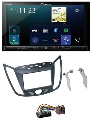 Pioneer MP3 Bluetooth USB 2DIN DAB Car Stereo for Ford C-Max (10 and up) Grey