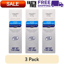  3 pack Equate Beauty 10 Benzoyl Peroxide Acne Treatment Gel, 1 Oz  28g Tube