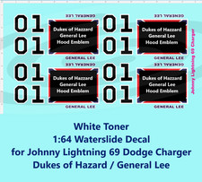 White Toner 1:64 Waterslide Decal Johnny Ligh...