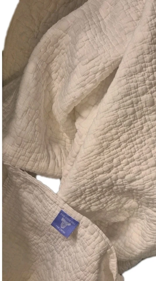 Edredón de gasa blanca Pine Cone Hill Scrambled Matelass'e KING Foto 4 de 4