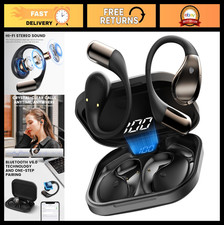 Open-Ear Bluetooth 6.0 Wireless Earbuds, 40H Battery, ENC Mic, IP7 Waterproof, A