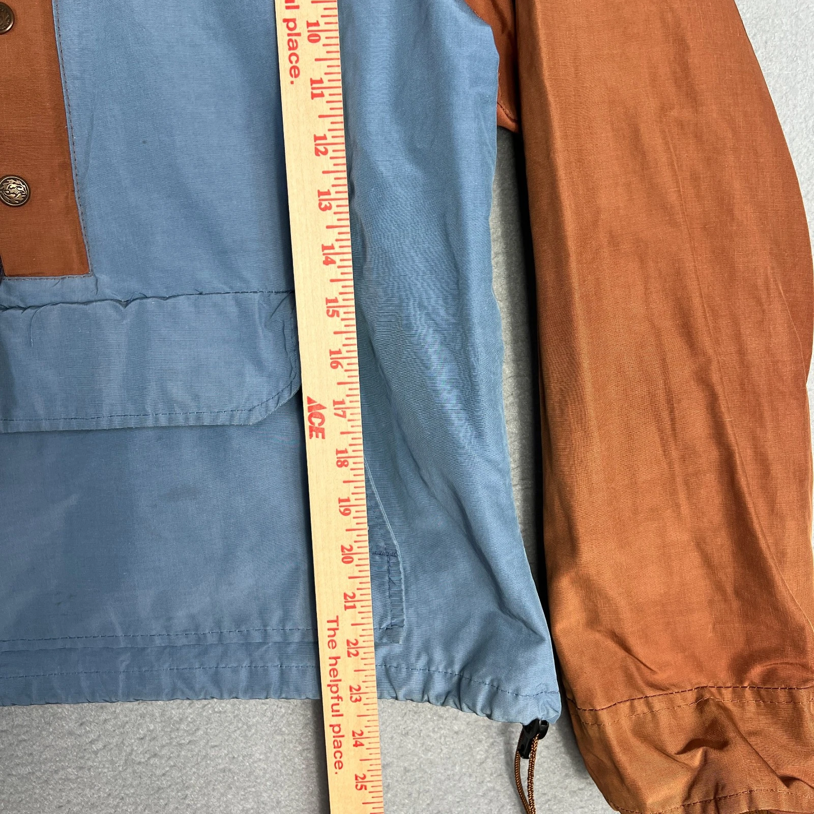 VTG JanSport Anorak Jacket Pullover Fits S Colorblock Snap Front Pouch Pocket - product detail image 15