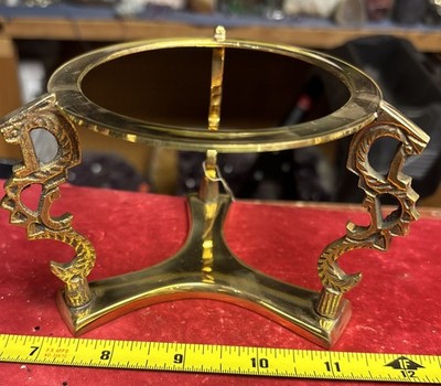 Sphere Display Stand Large Size Dragon Design Brass / Gold color