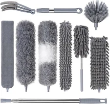 Dusters for Cleaning, Feather Duster Set, 10PCS Duster with Extension Pole Up to