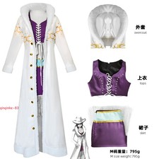 Costume cosplay anime Nico Robin pelliccia colletto cappotto indumento vestito Halloween